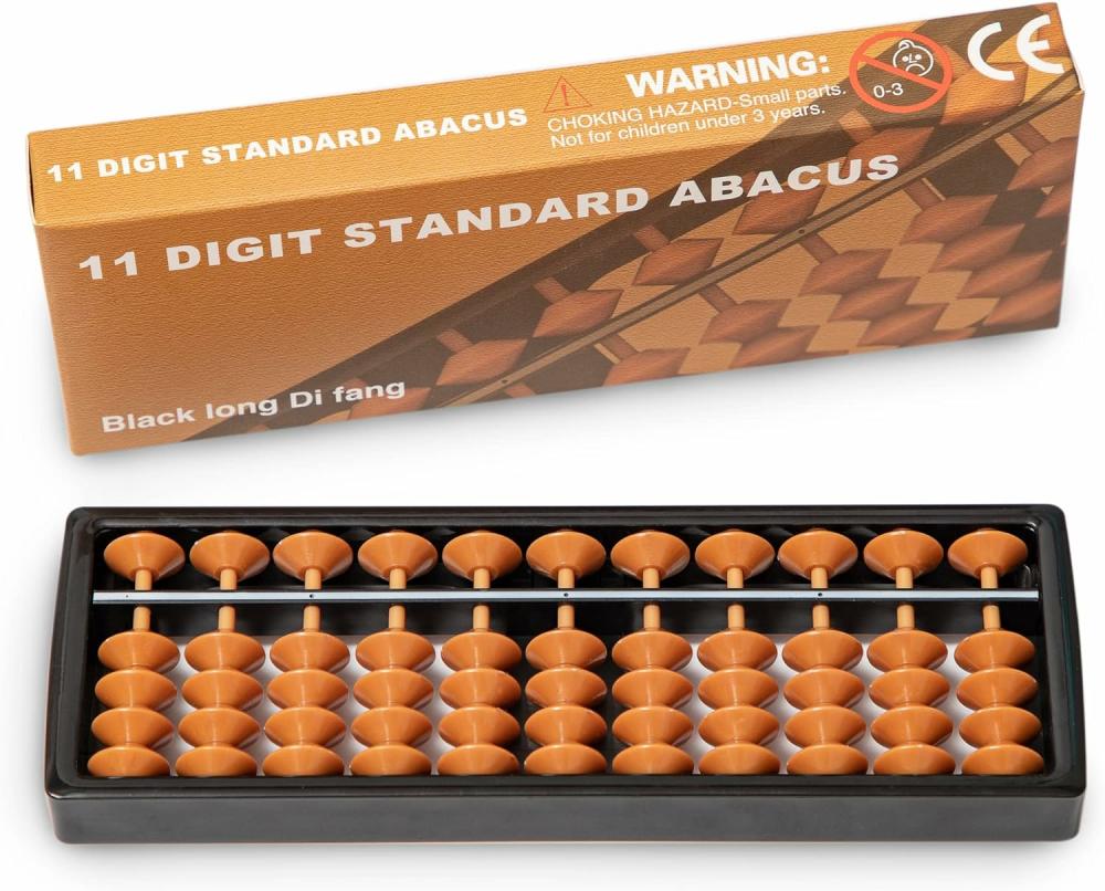 Abacukusok | Digitális Standard Abacus-17.8 cm-Professzionális 11-os oszlopos Soroban kalkulátor (funkcionális és oktatási eszköz) Abacukusok Abacukusok