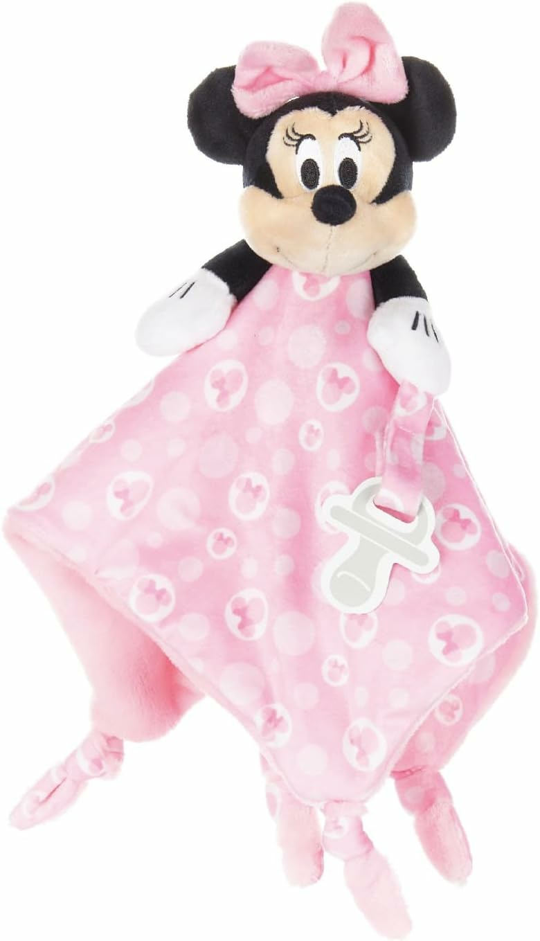 Baba- és csecsemőjátékok | Baba Minnie Mouse puha bábu, melegágy, biztonsági takaró – rózsaszín, 13,18″ x 13,18″ x 3,62″ Baba- és csecsemőjátékok Baba- és csecsemőjátékok