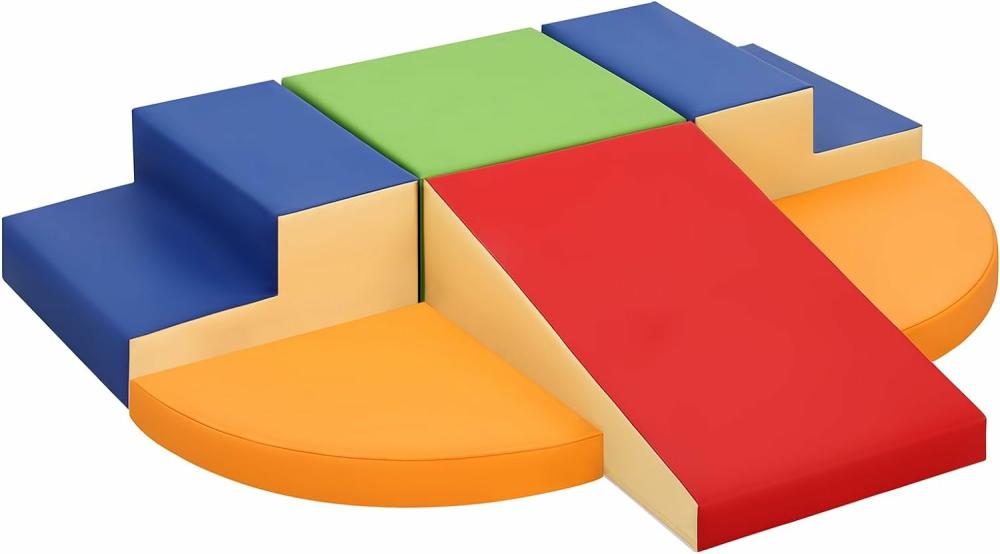 Belső mászók és játékegyüttesek | 6 dbos pu bőr babakúszójáték, 3 évesek számára, babahabos kúszóblokkok, 3 évesek számára, habos játékgymnasztika, kúszóstruktúrák, beltéri kúszás és mászás játékkészlet Belső mászók és játékegyüttesek Belső mászók és játékegyüttesek