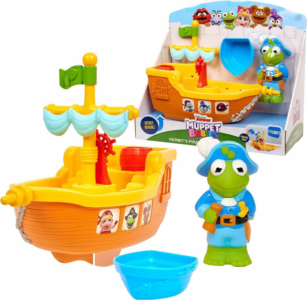 Fürdőjátékok | Junior Muppet Babák Tub Time Cruiser Kermit a Kígyó figurával  Fürdőjáték hajó  Hivatalos engedéllyel rendelkező gyerekjátékok 3 éves kortól Fürdőjátékok Fürdőjátékok