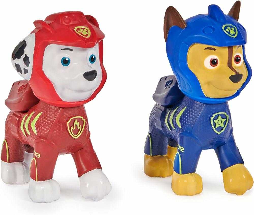 Fürdőjátékok | Paw Patrol Folyó figurák – Uszodai kiegészítők és gyerek uszodajátékok Paw Patrol parti kellékek és vízi játékok 3 éves kortól – Chase és Marshall 2-es csomag Fürdőjátékok 2pk Felfelé úszó figurák