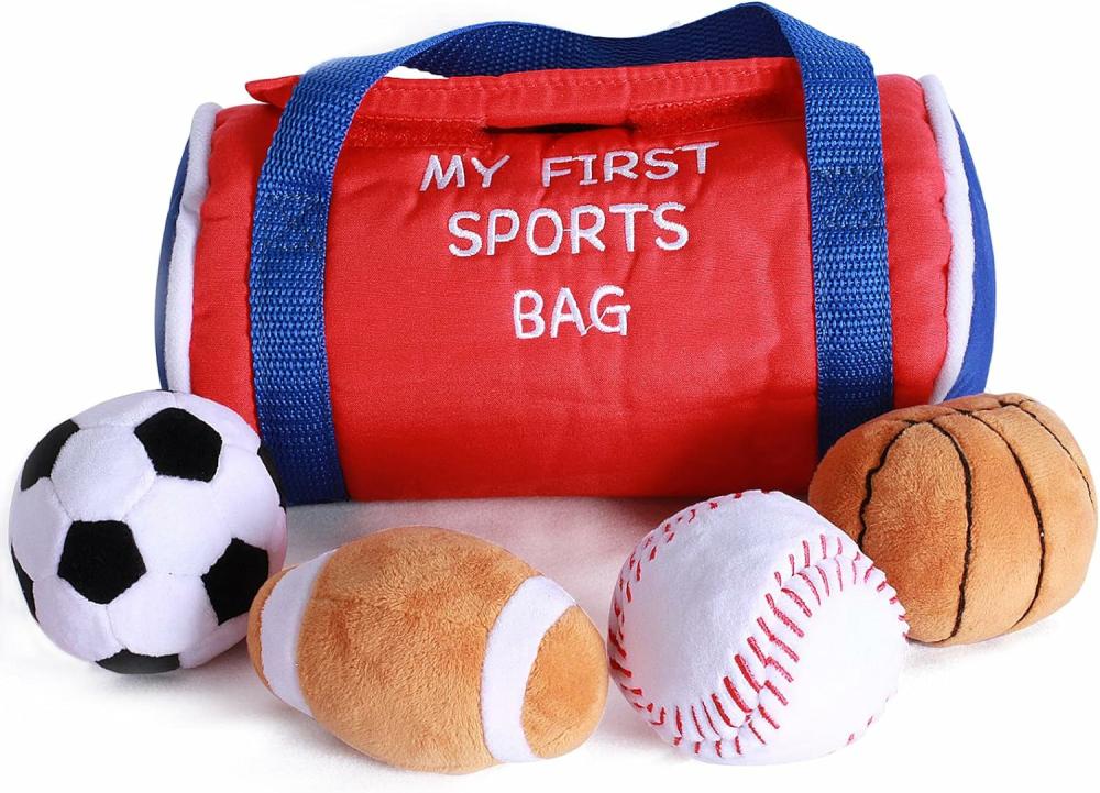 Golyók | My First Sports Bag Baby 4 Kicsi Textil Labda Érdekes és Gazdag Sport Labdák Korai Nevelésre Szánt Baba Játék Golyók Golyók