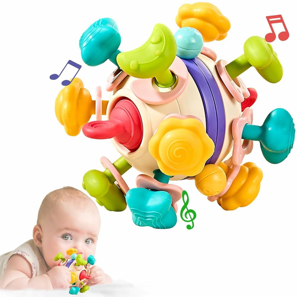 Rattles & Plush Rings | Baba Sensory Fogszerelgető Játékok – Baba Fogszerelgető Babajátékok – Babaszületésnapi Ajándékok Fiúk Nőknek 0 3 6 9 12 18 Hónap 1 Egy Éves Születésnap – Baba Rágó Zsibbadó Bambuszjátékok Rattles & Plush Rings Rattles & Plush Rings