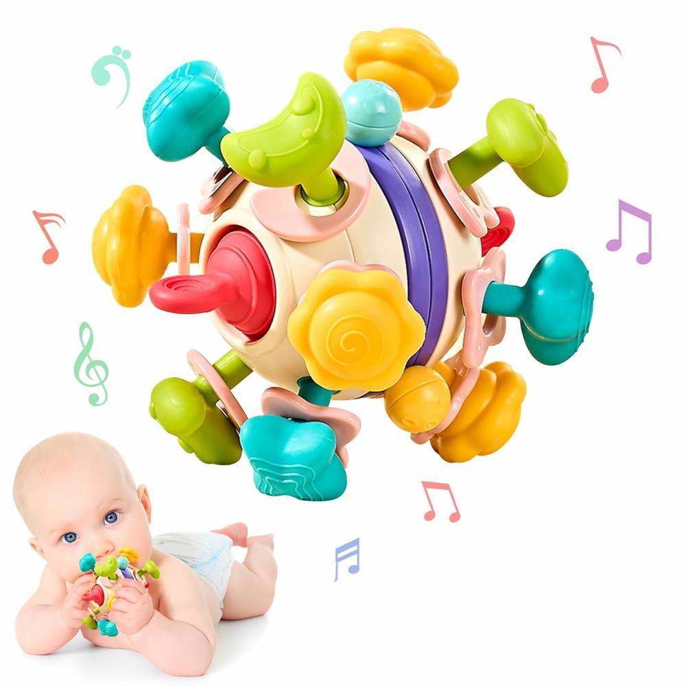 Rattles & Plush Rings | Baba Sensory Játékok – Montessori Teething Játékok Babáknak  Borsótejő Játékok  Baba Rágó Játékok 0-3-6-12 hónapig 18 hónapig  Újszülöttek Ajándékai Fiúk Nőknek  Csecsemő Utazási Tanulási Játékok Rattles & Plush Rings csillagfényes