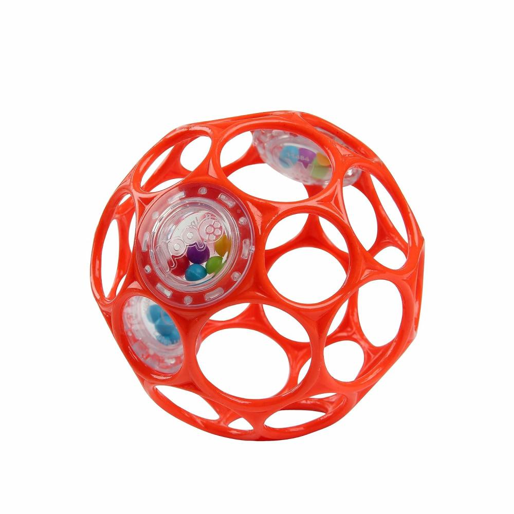 Rattles & Plush Rings | Oball Easy-Grasp Rattle Bpa-Free Babyszobor Piros Színben Újszülötteknek és Felnőtteknek 10 cm Rattles & Plush Rings Rattles & Plush Rings