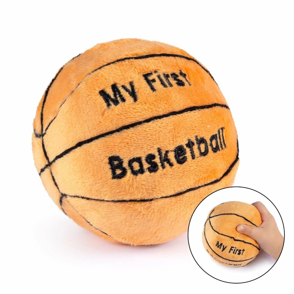 Rattles & Plush Rings | Plush Baby Basketball Rattle | Babakosár labirintus | Tanulási tartalom | Nagyszerű ajándék a kisfiúk és kislányok számára | 0-36 hónap Rattles & Plush Rings Rattles & Plush Rings