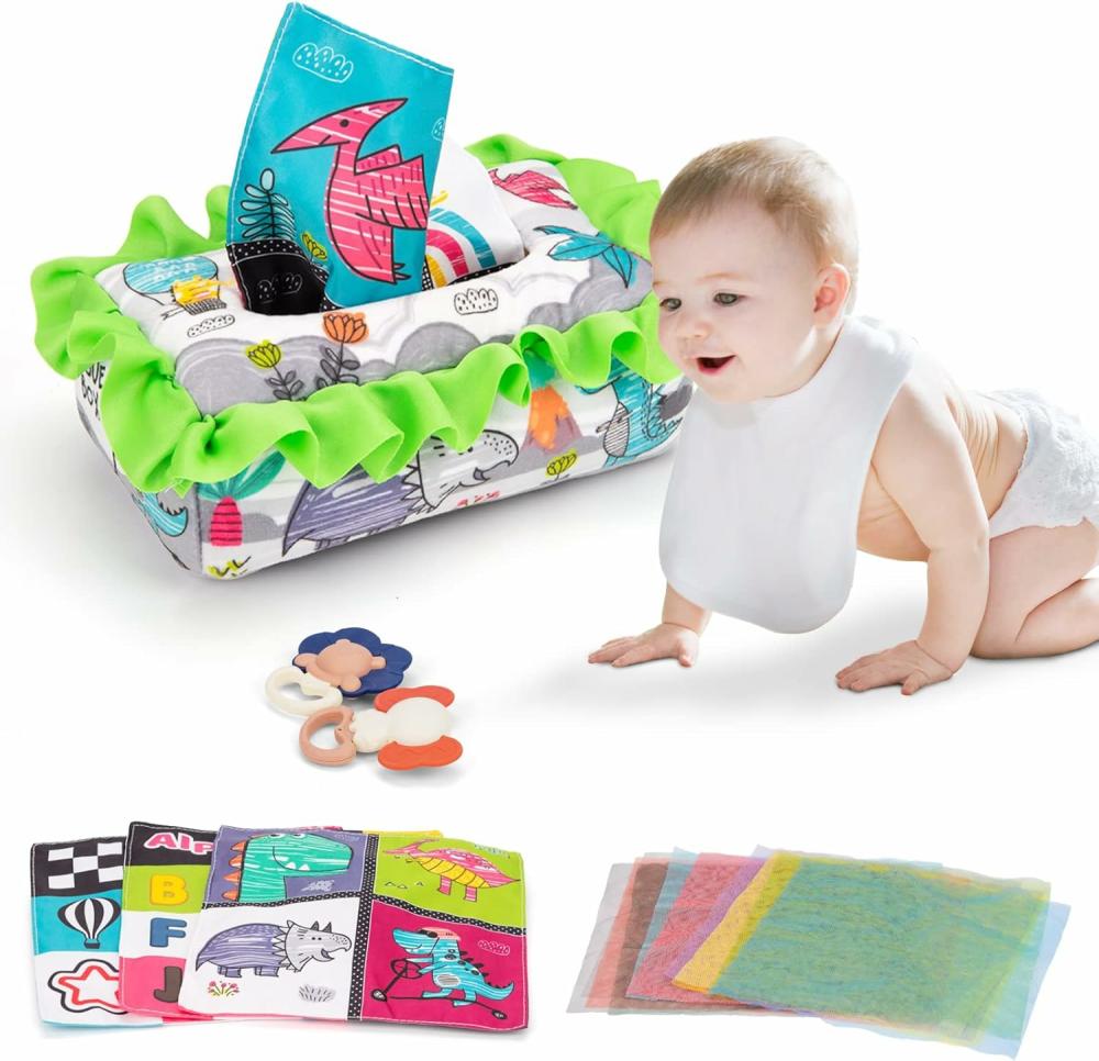 Rendezés és rakás játékok | Baby Tissue Box Toy 6-12 hónapos, Montessori játékok 6-12 hónapos babáknak, Rágózási tissue box érzékelő játékok újszülötteknek, csecsemőknek, korai tanulási játékok fiúknak, lányoknak, ajándékok Rendezés és rakás játékok Rendezés és rakás játékok