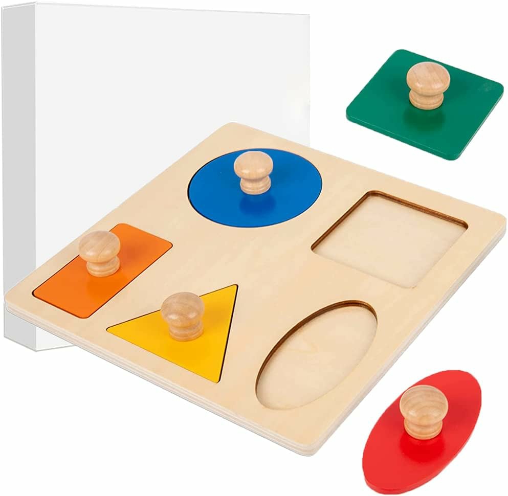 Rendezés és rakás játékok | Montessori Multi Alakú Fa Puzzle Játék Baba Csecsemő Első Nagy Fa Rúd Oktatási Alap (5 Geometria Alak) Rendezés és rakás játékok Rendezés és rakás játékok