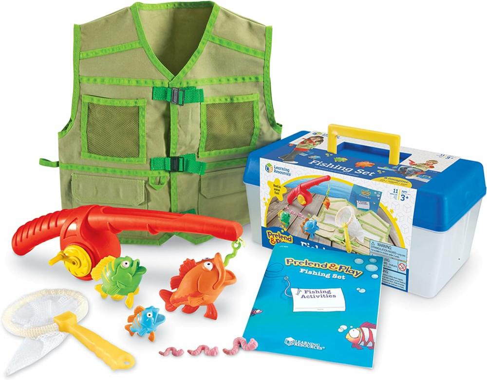 Rendezés és rakás játékok | Pretend & Play Fishing Set – 11 db 3 éves kortól  Kiskorúak Játékjátékai  Bölcsődéi Tanulási Játékok  Gyerekcsónak  Halászruha Rendezés és rakás játékok Rendezés és rakás játékok