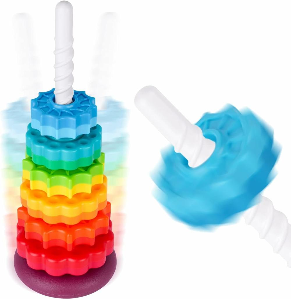 Rendezés és rakás játékok | Spinning Stacking Toy For Kids – Színes Csillagok Torreja Kettős Színes Forgó Kerekek Prémium Erős Bpa Mentes Abs Plastikus Korai Oktatás Szórakozás Tanulás és Fokozott Agyfejlődés Játékok (Nagy 6. Emelet) Rendezés és rakás játékok Rendezés és rakás játékok