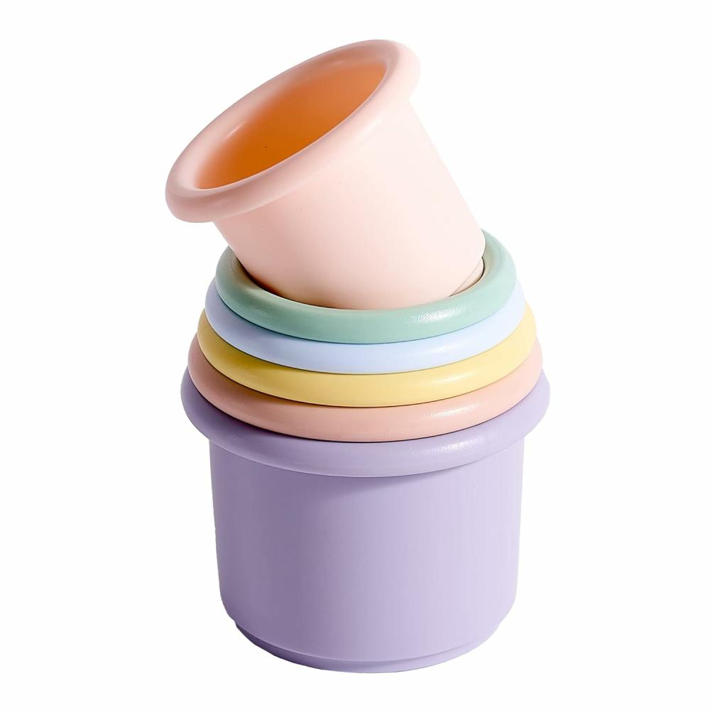 Rendezés és rakás játékok | Sprout Ware Stacking Cups 6Mo+ Plant-Plastic Tálca mosogatógépben mosható Hormonok tesztelve Rendezés és rakás játékok Rendezés és rakás játékok